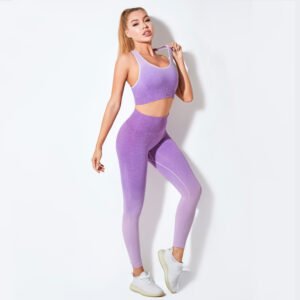 Seamless Dip-Dye Yoga-Sports Set Collection MMT001