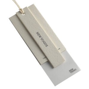 Trendy Clothing Labels - Premium Textured Tags with Rope Hanger for Fashion Garments HT-1