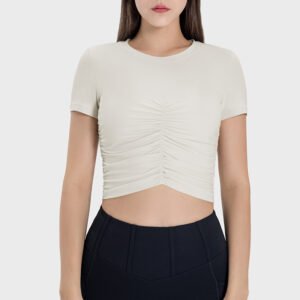 Women's Cropped Ruched Tops FYD003