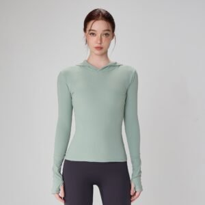 Women's Hooded Long-Sleeve Activewear Top TJX001