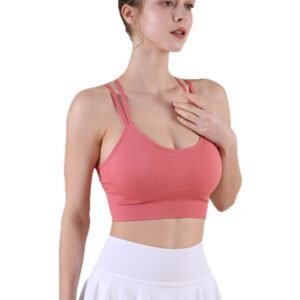 Seamless Sports Halter Bra with Multi-Strap Back Design FYW001