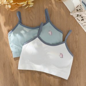 Seamless Contrast Girls' Sports Bra MMP003