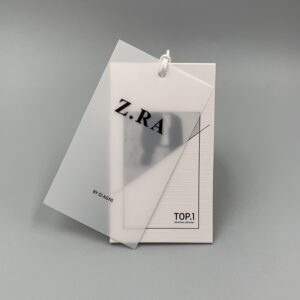 Luxury Fashion Tag with Transparent Frosted Design & Premium Cardstock HT-2
